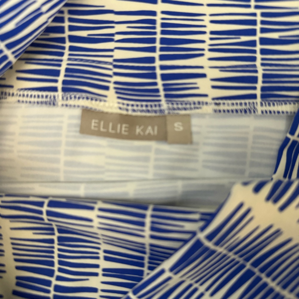 Ellie Kai Royal Blue & White  Ruffle Hem Skirt made of swim material. Women’s S - Picture 4 of 13